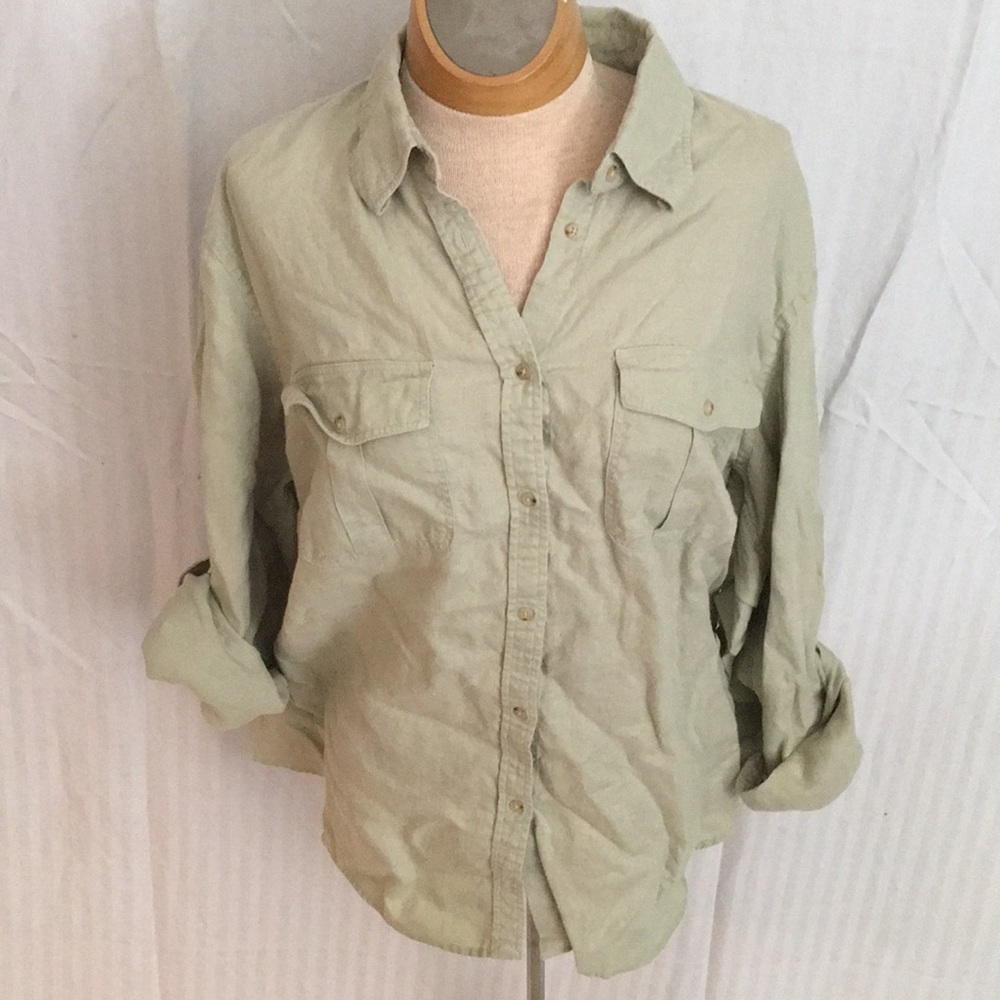 Lauren by Ralph Lauren 2x 100% Linen shirt